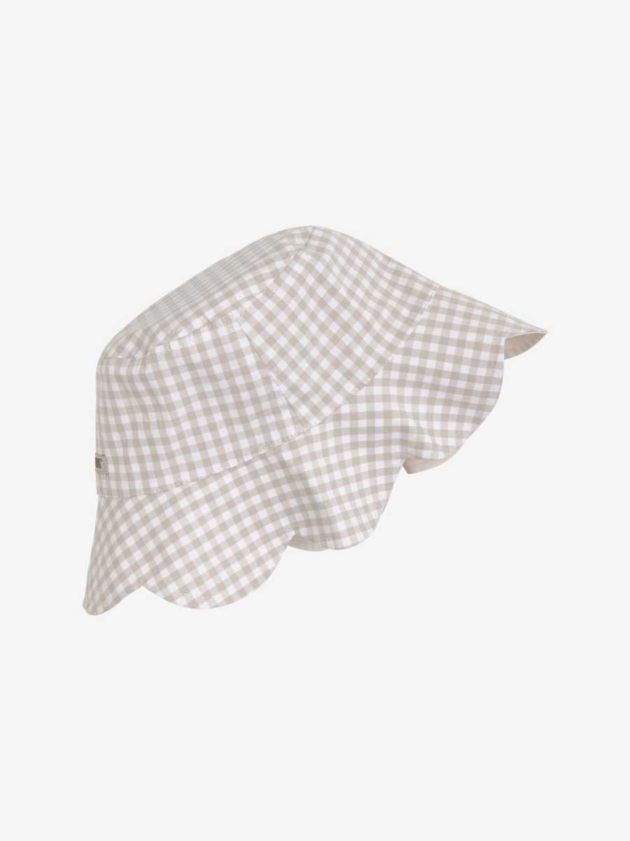 HUTTEliHUT - Bucket Sun Hat Check, White Pepper - UPF 50+