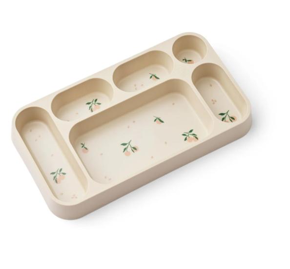 Liewood Mosu Divider Plate Peach / Sea shell