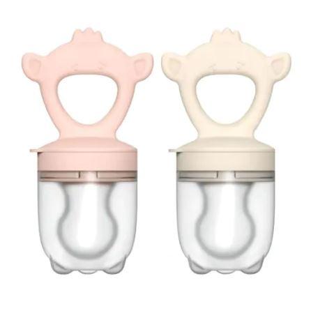 Milla & Max Foodfeeder 2pk, Pink/Beige