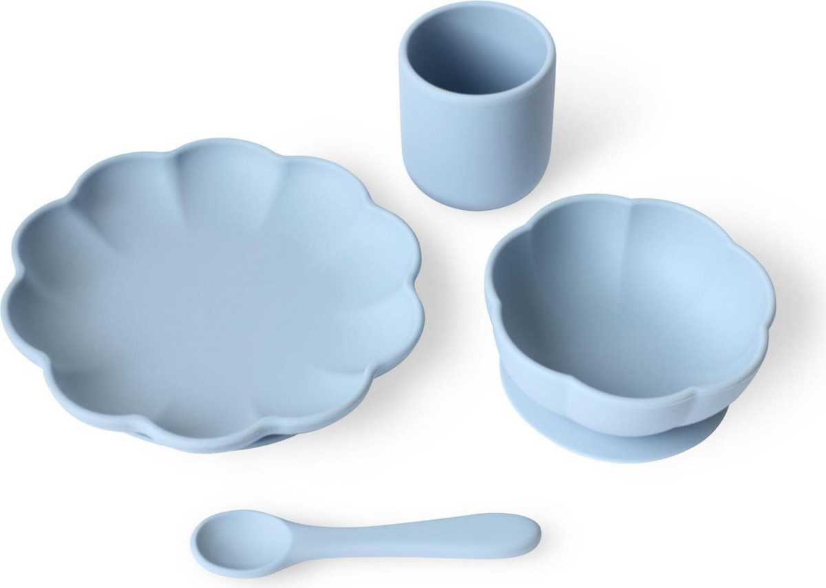 JACK O JUNO Little Poppy Dining Set, Pale Blue