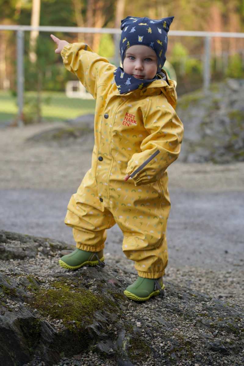 Kattnakken Babyregndress Dugg, Bananskum