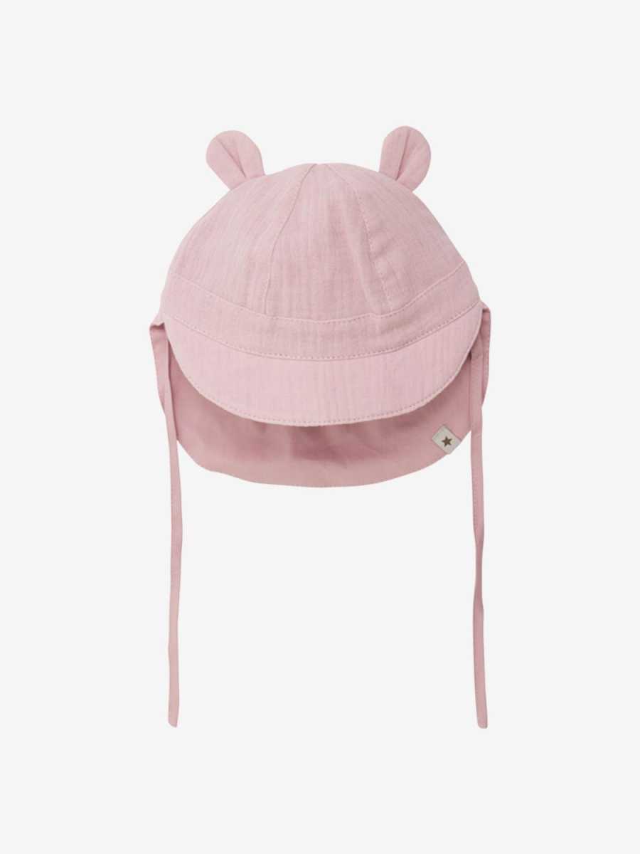 HUTTEliHUT - Summer Hat Ears Muslin, Pale Mauve