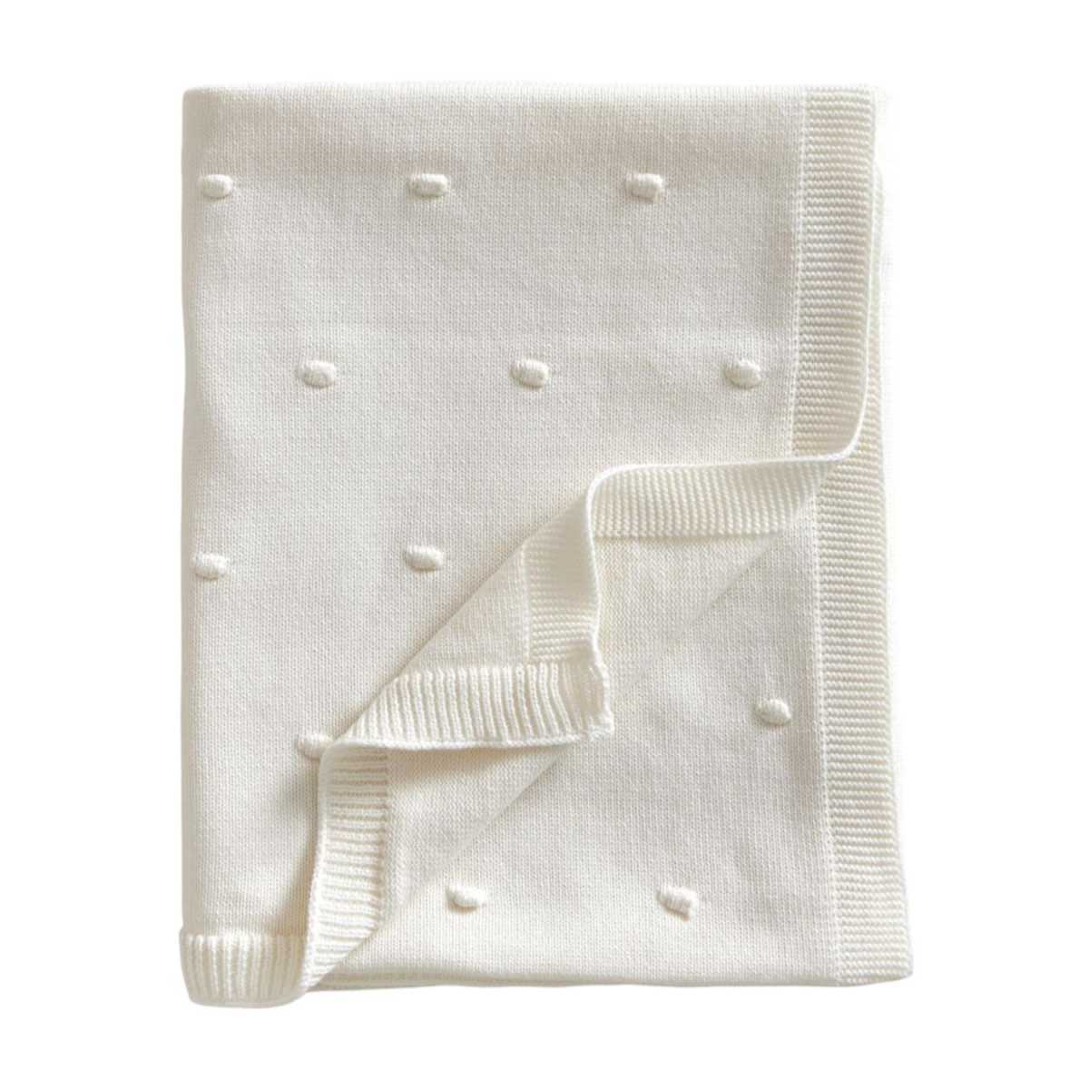 Jack o Juno Knitted Bubble Blanket, Pearl