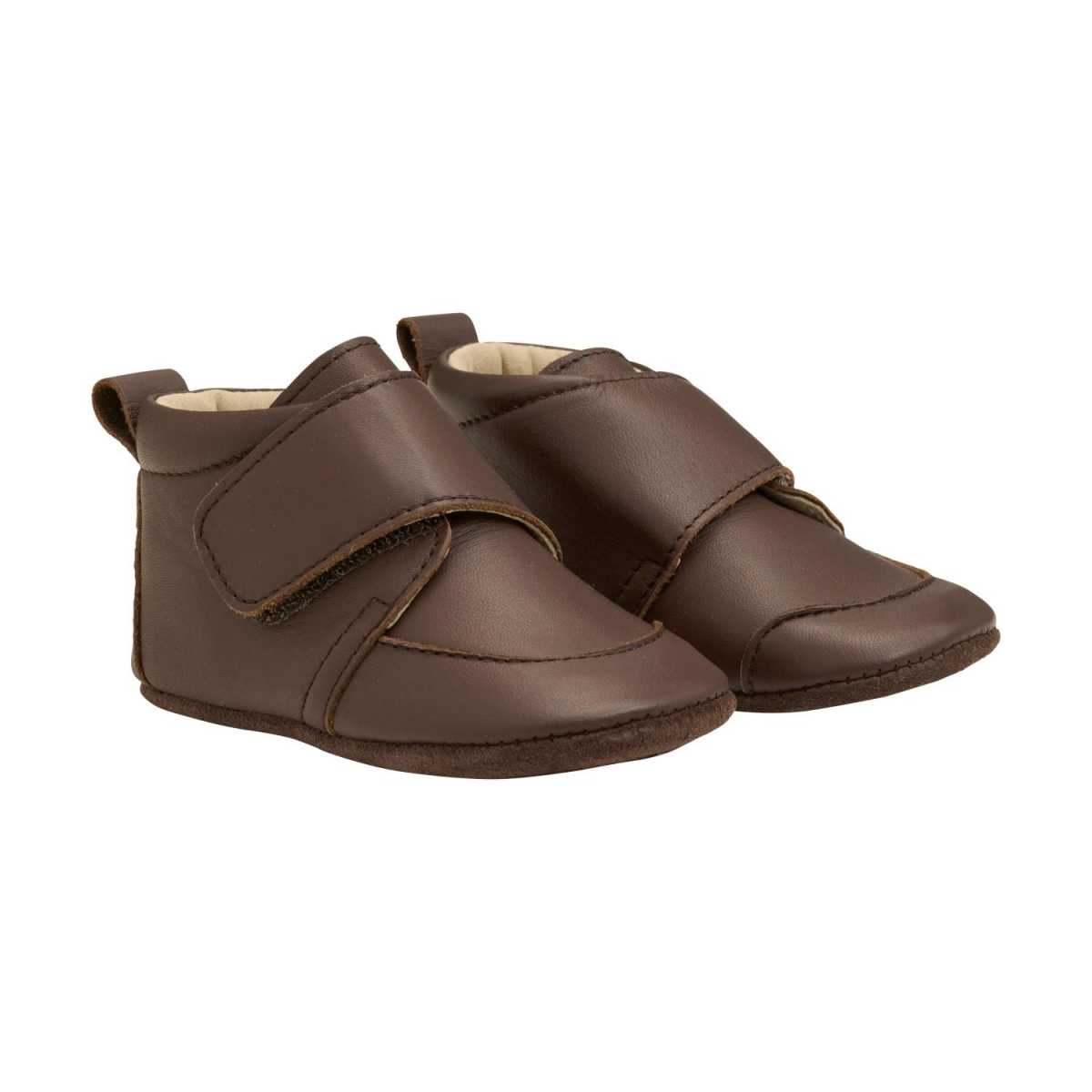 En Fant Baby Tøffel i skinn, Brown