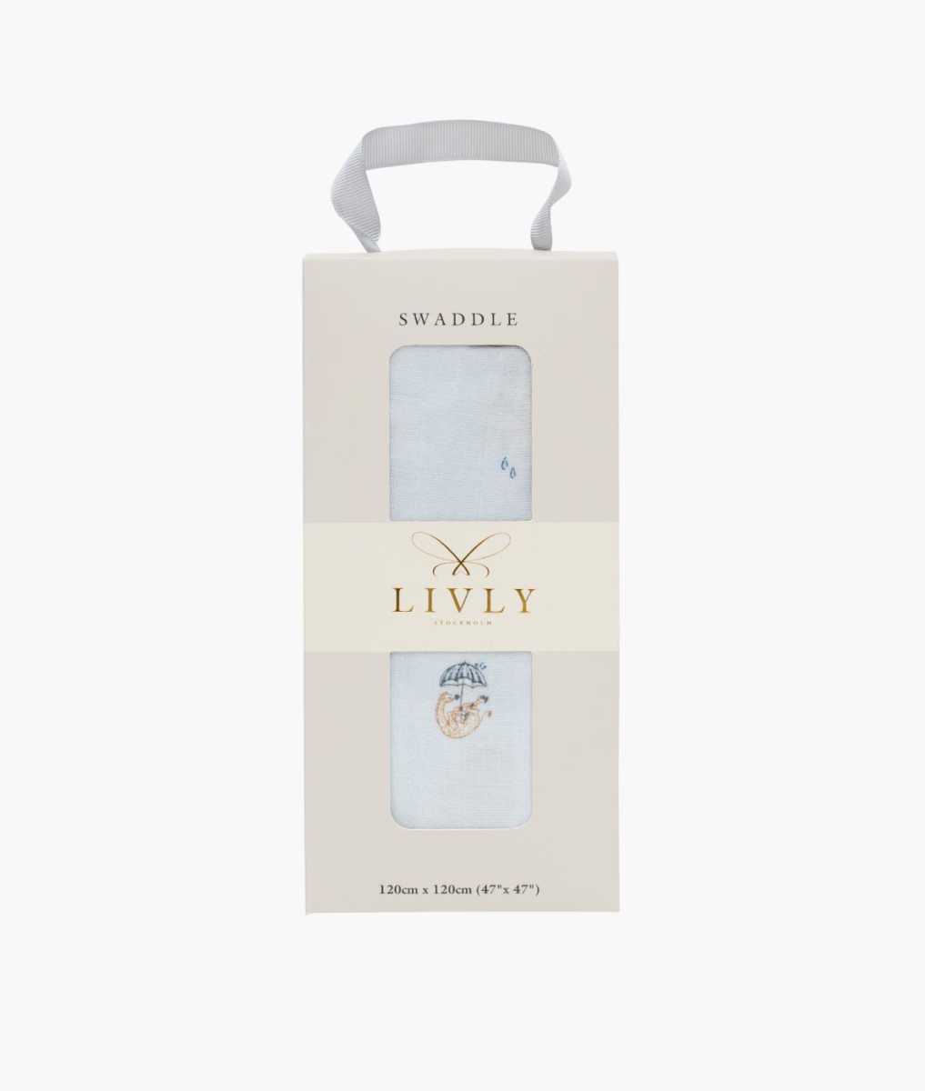 Livly Giraffe Swaddle, Blue
