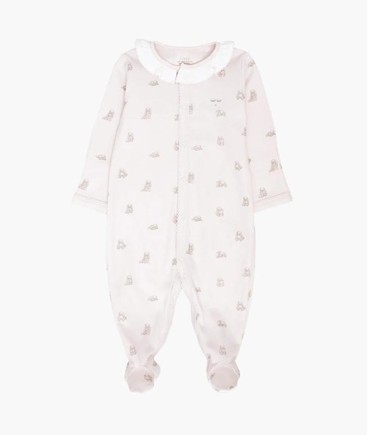 Livly Snuggle Bunny Marley Ruffled Footie - pink