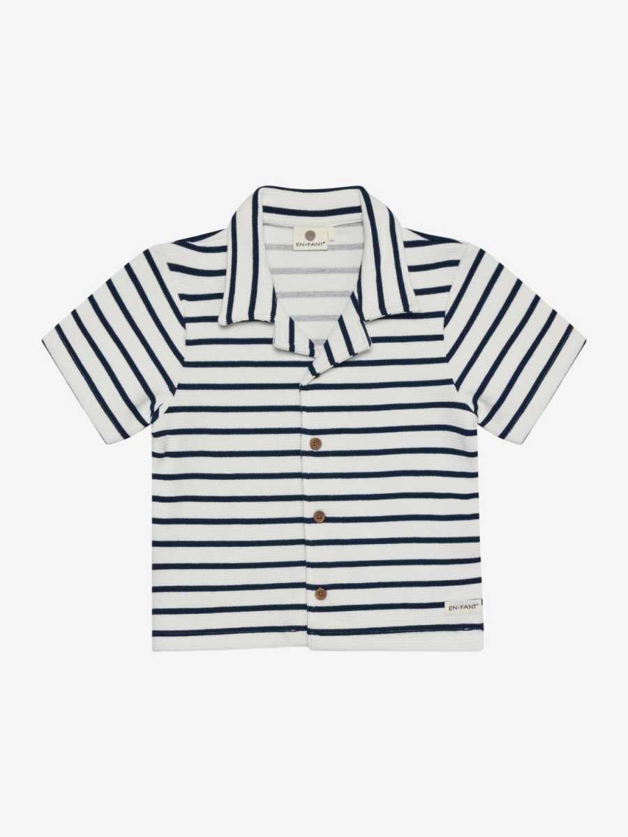 En Fant - Shirt Sweat Stripe, Medieval Blue