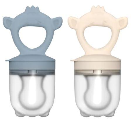 Milla & Max Foodfeeder 2pk, Blue/Beige