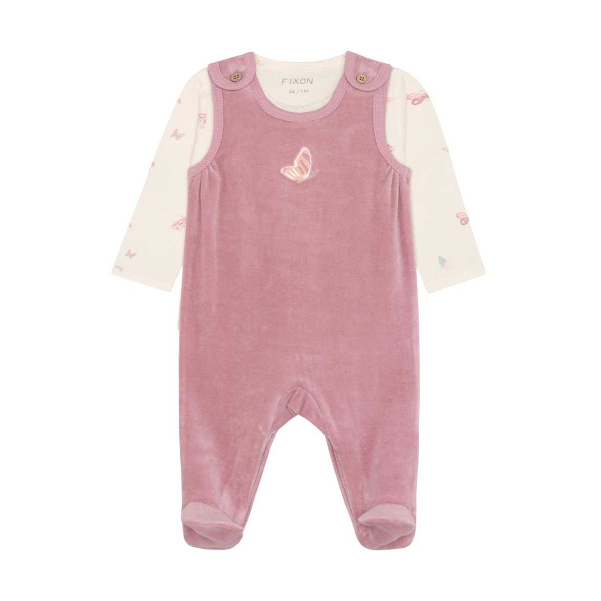 Fixoni Set w. Body and Velour Romper, Lilas