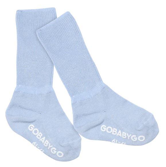 Gobabygo Non Slip Socks Organic Cotton, Blå