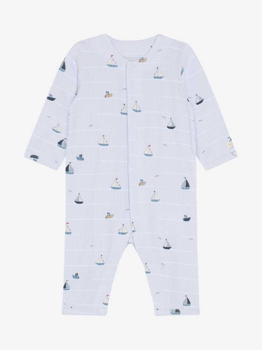 Fixoni Romper LS Rib, Arctic Ice