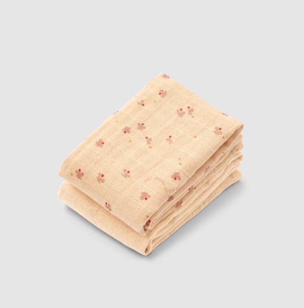 Liewood Lewis Muslin Cloth 2-Pack, Mini butterfly / Apple blossom mix