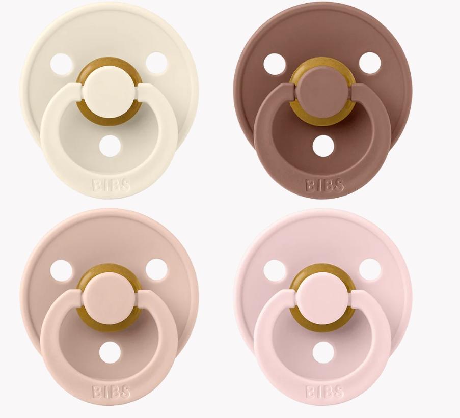 Bibs Colour 4 PACK, Ivory/Blush/Woodchuck/Blossom