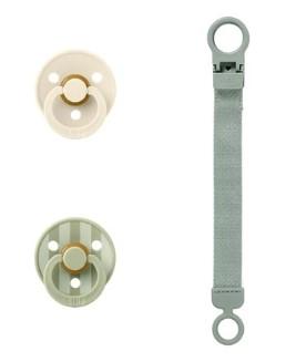 BIBS Pacifier & Clip - Gift Set, Sage