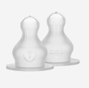 BIBS Flaskesmokk 2pk Silikon, Slow Flow