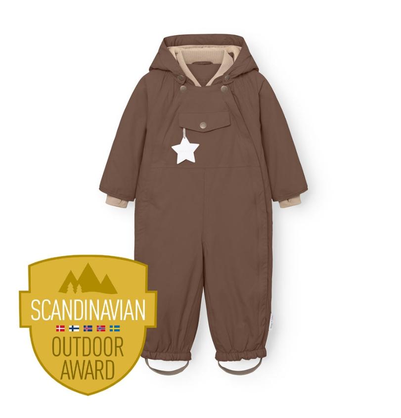 Mini A Ture MATWISTI fleece lined snowsuit, Chestnut brown