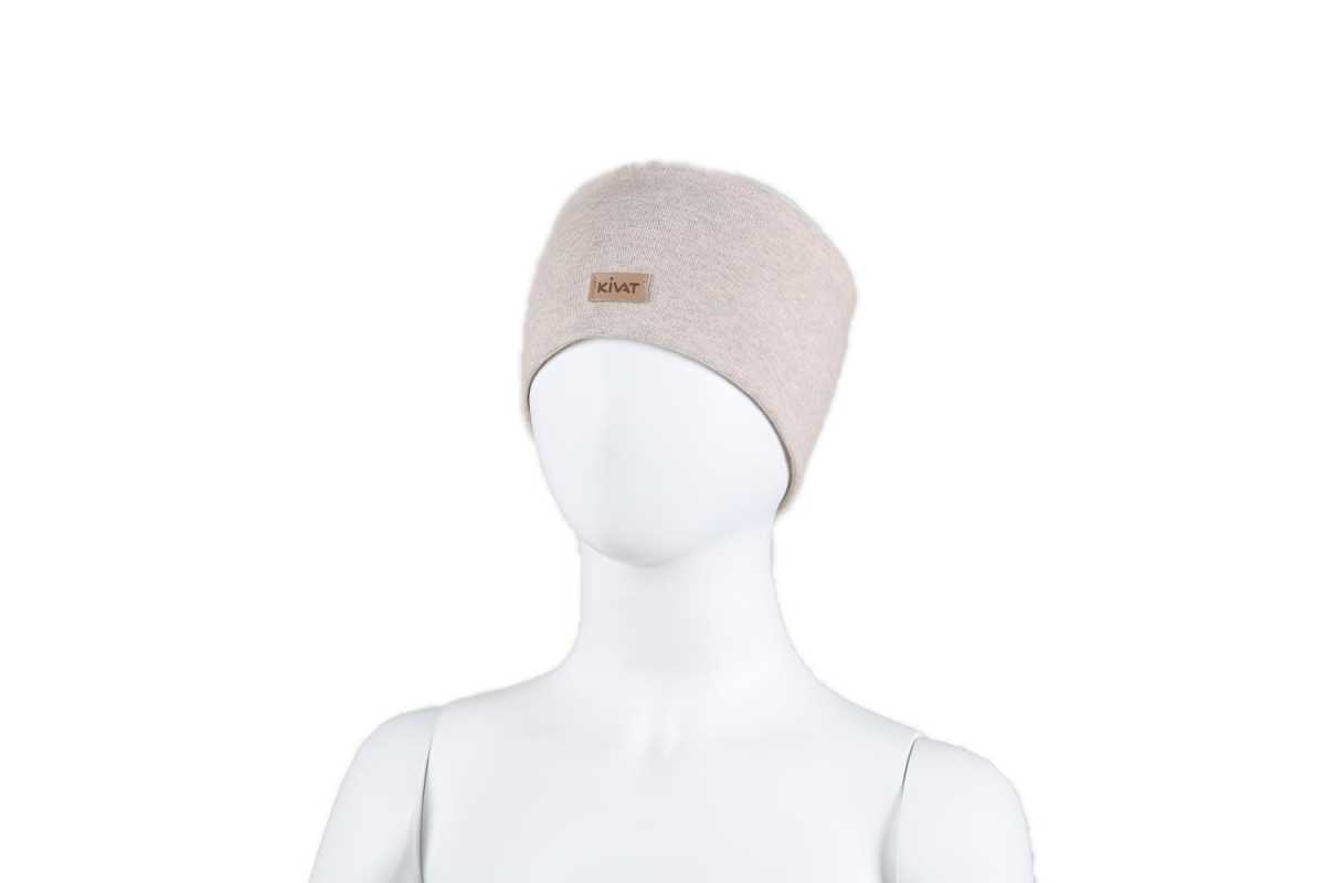 KIVAT Pannebånd m/Vindstopp, Melert Beige