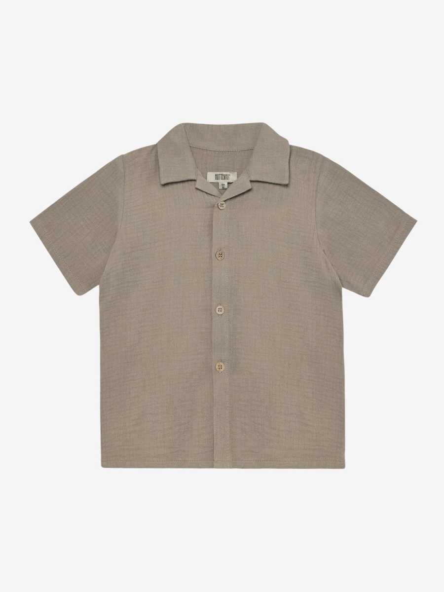 HUTTEliHUT - Shirt SS Muslin, Moon Rock