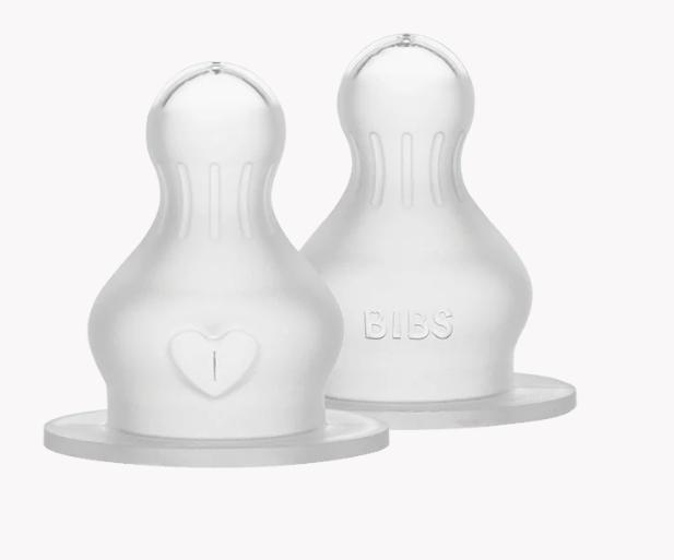 Bibs Bottle Silicone Nipple 2 Pack, Fast Flow 4+mnd