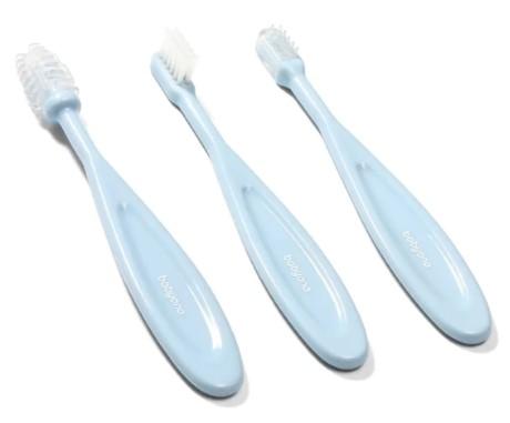 Babyono Tannbørster 3-Pk, Lys blå