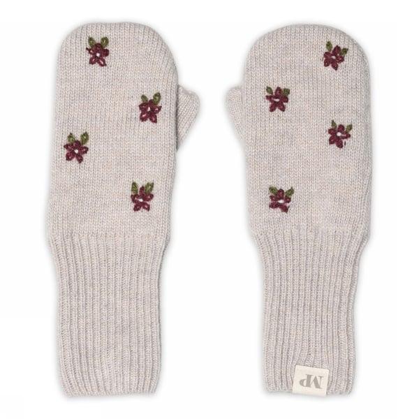 Mp floral mittens, Beige