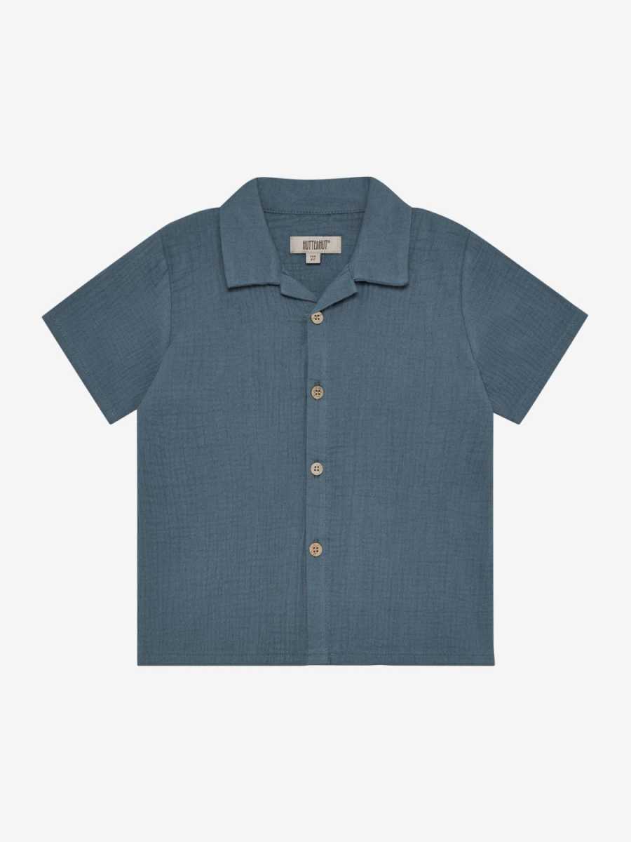 HUTTEliHUT - Shirt SS Muslin, Bering Sea