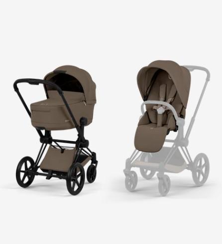 Cybex Priam Duo, Matt Black/ Coconut Brown