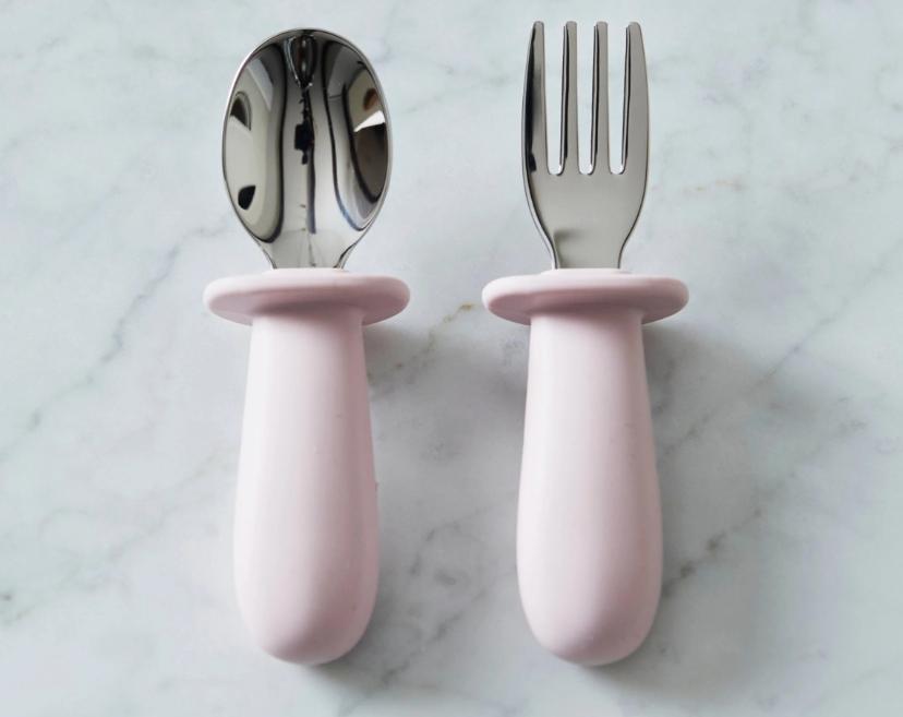 Jack O juno Classic Baby Cutlery Set, Light Pink