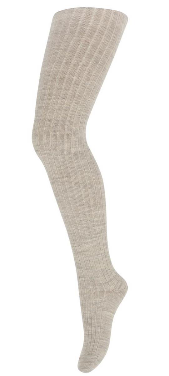MP Strømpebukser Ribb Bambus/Ull, Beige