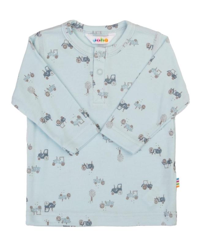 Joha Blouse w/long sleeve Tractor, Lyseblå