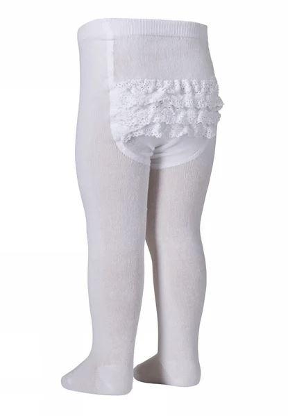 MP Cotton lace tights - white