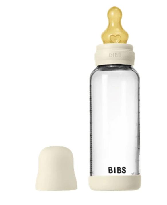 Bibs Glassflaske medium flow 240 ml Silicone, Ivory