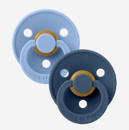 BIBS Colour 2 PCK Sky Blue/Steel Blue, Natural Rubber