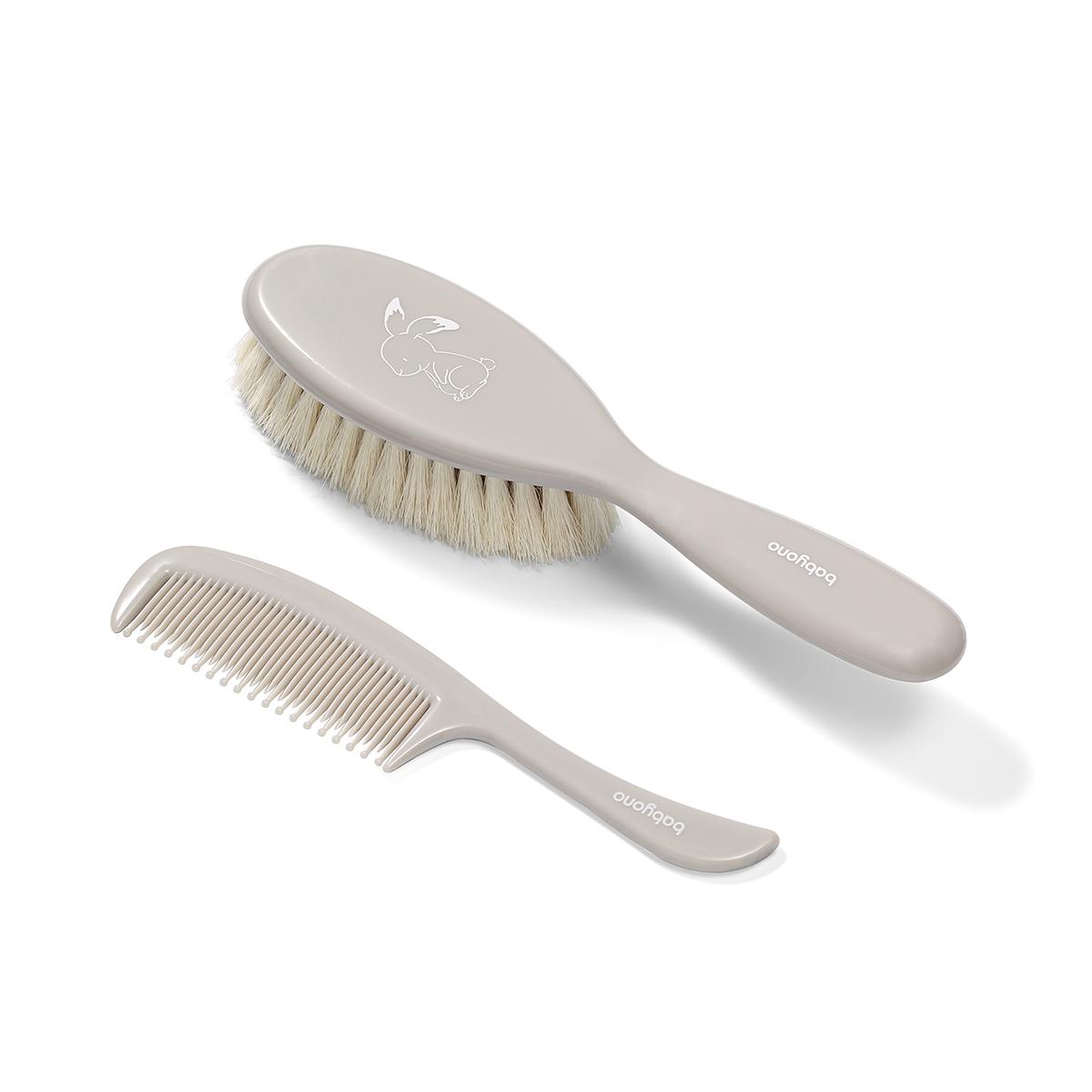 Babyono Supersoft Natur Hårbørste, Grå
