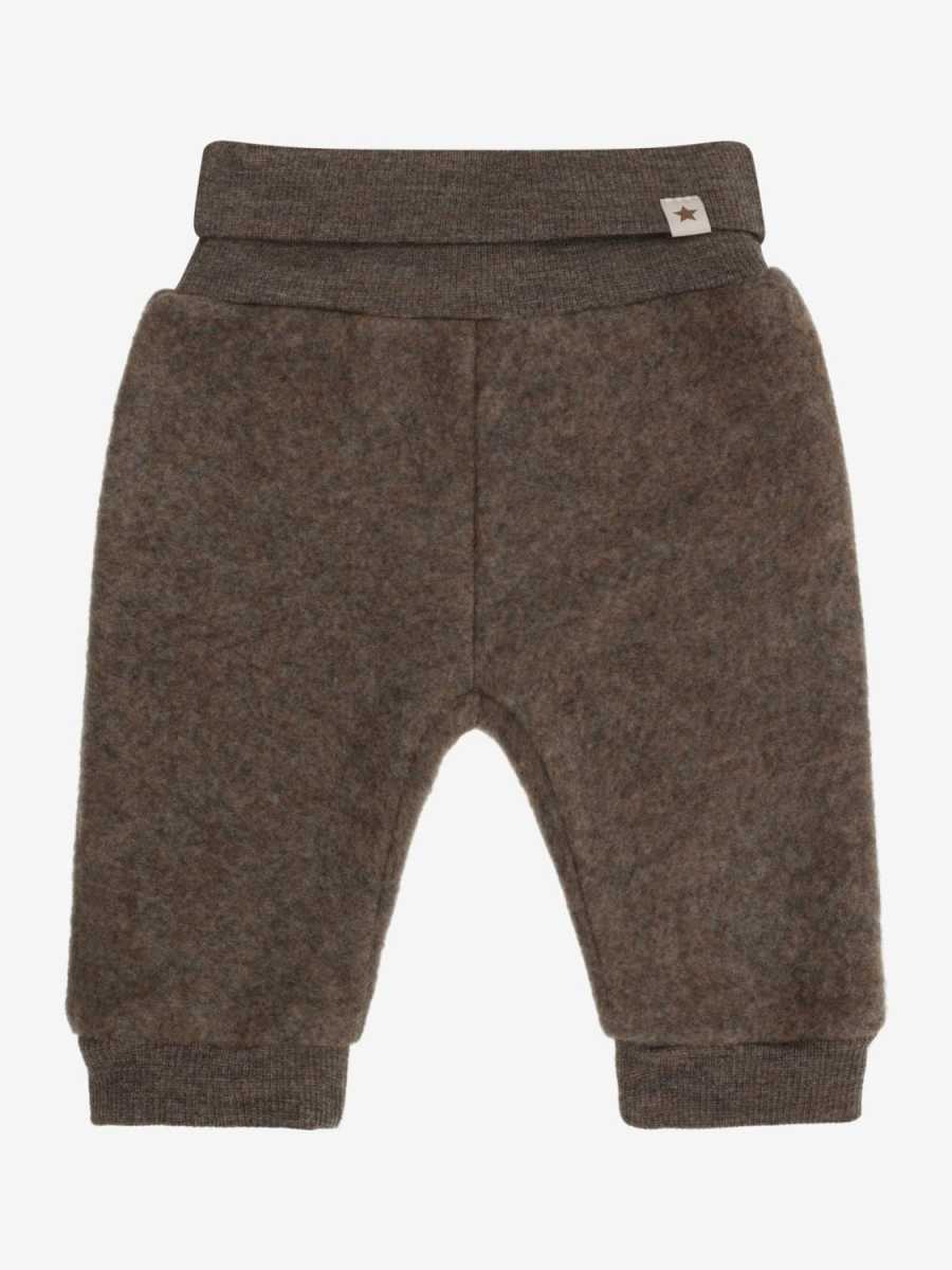 HUTTEliHUT Pants Wool Fleece - Brown Melange